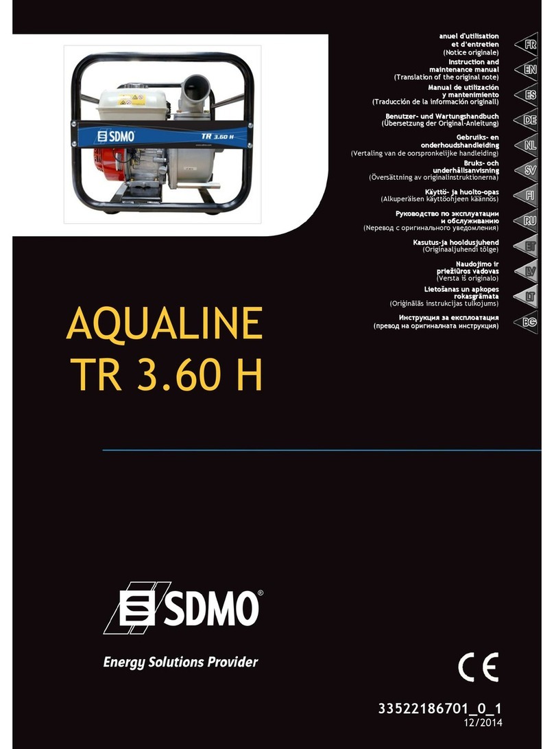 SDMO AQUALINE TR 3.60 H Instruction and maintenance manual