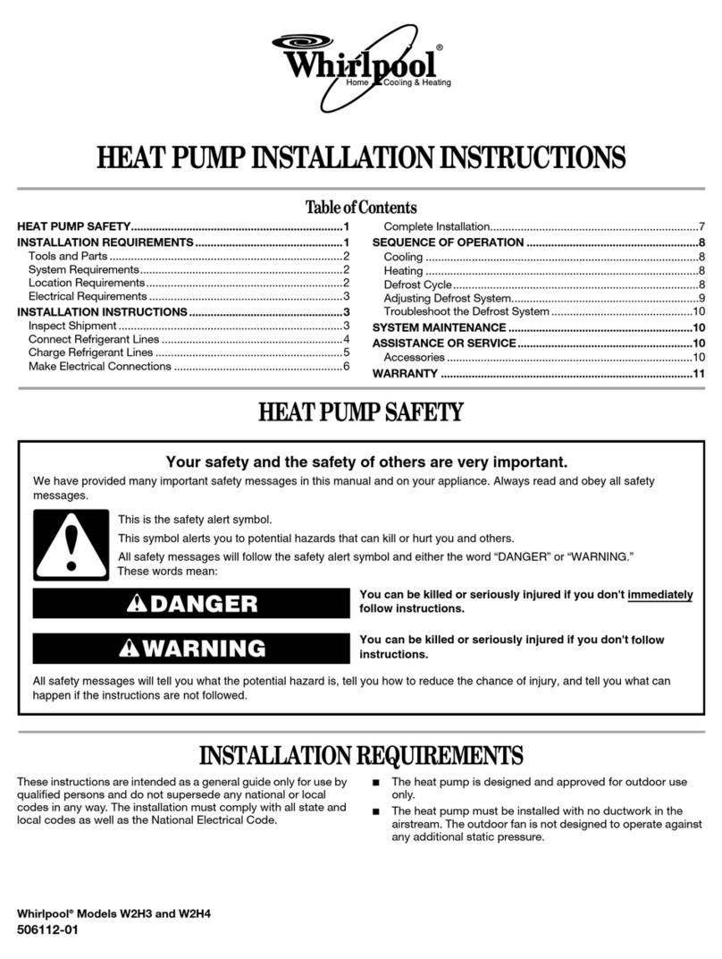 Whirlpool W2H3 installation instructions