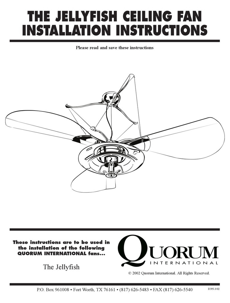 QUORUM INTERNATIONAL The Jellyfish installation instructions