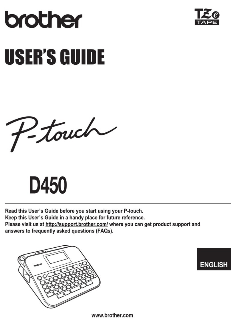 Brother P-touch D450 user guide