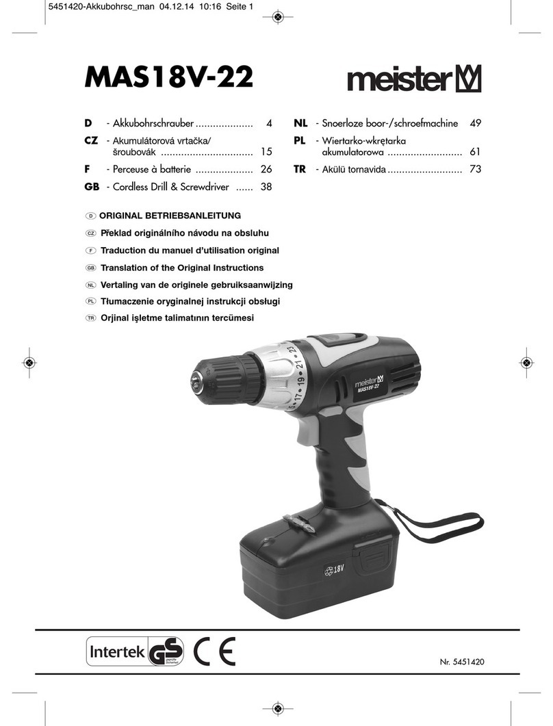 Meister MAS18V-22 Translation of the original instructions