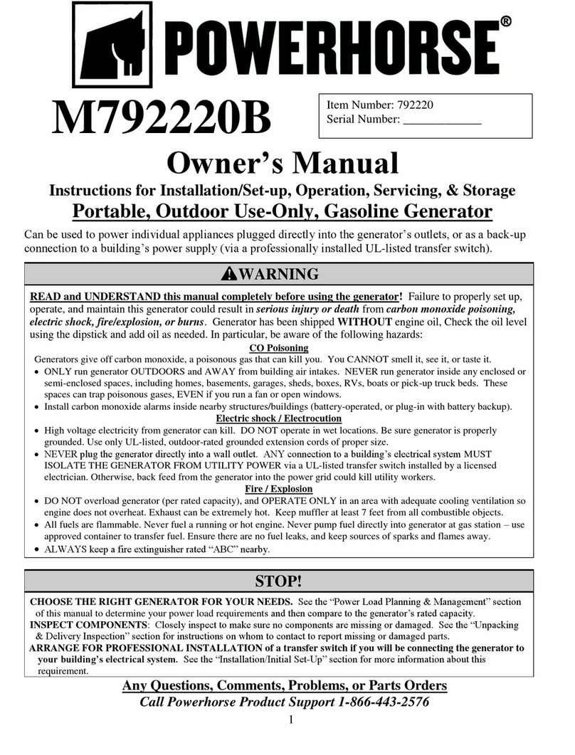 Powerhorse M792220B User manual