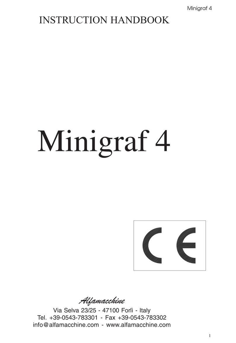 Alfamacchine Minigraf 4 Instruction handbook