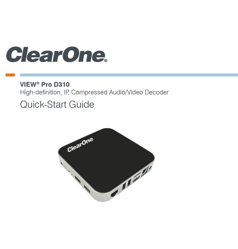 Clear One VIEW Pro D310 quick start guide