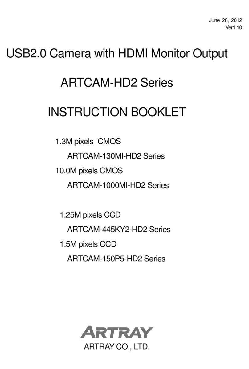 ARTRAY ARTCAM-HD2 Series Instruction booklet