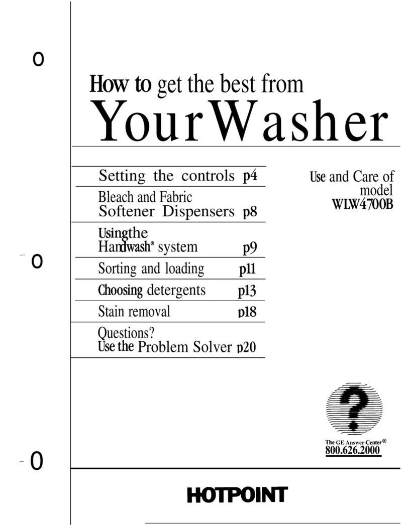 Hotpoint WLW4700B Specification sheet
