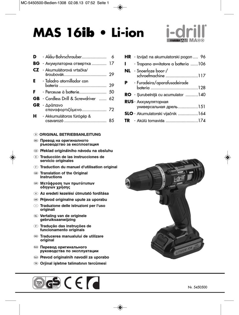 I-DRILL MAS 16ib Translation of the original instructions