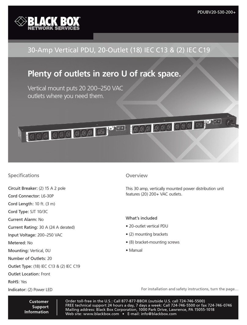 Black Box PDUBV20-S30-200+ installation manual