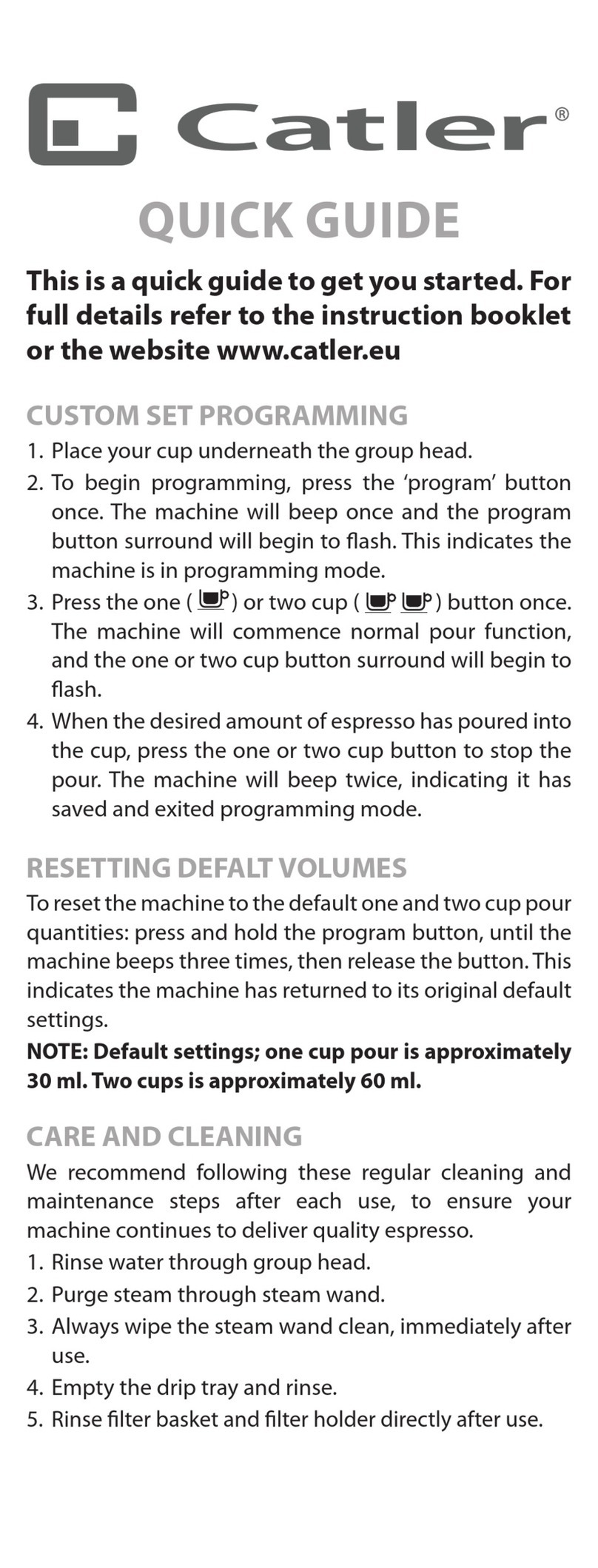 Catler ES 8011 quick guide