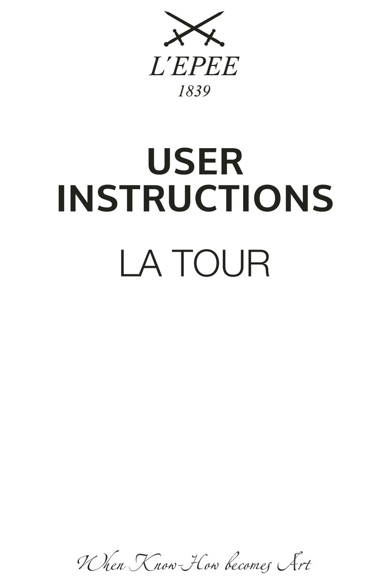 L’Epee LA TOUR User instructions