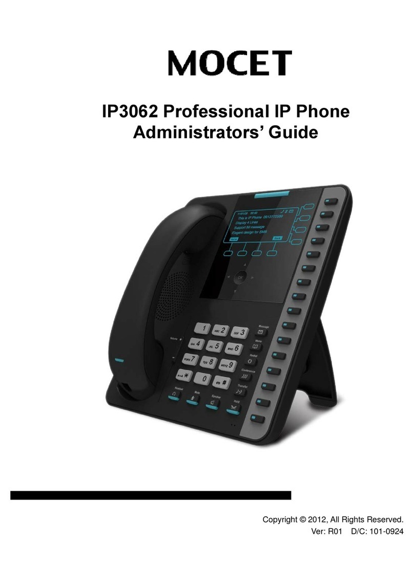 Mocet IP3062 Administrator's guide