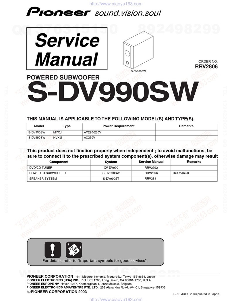 Pioneer S-DV990SW User manual