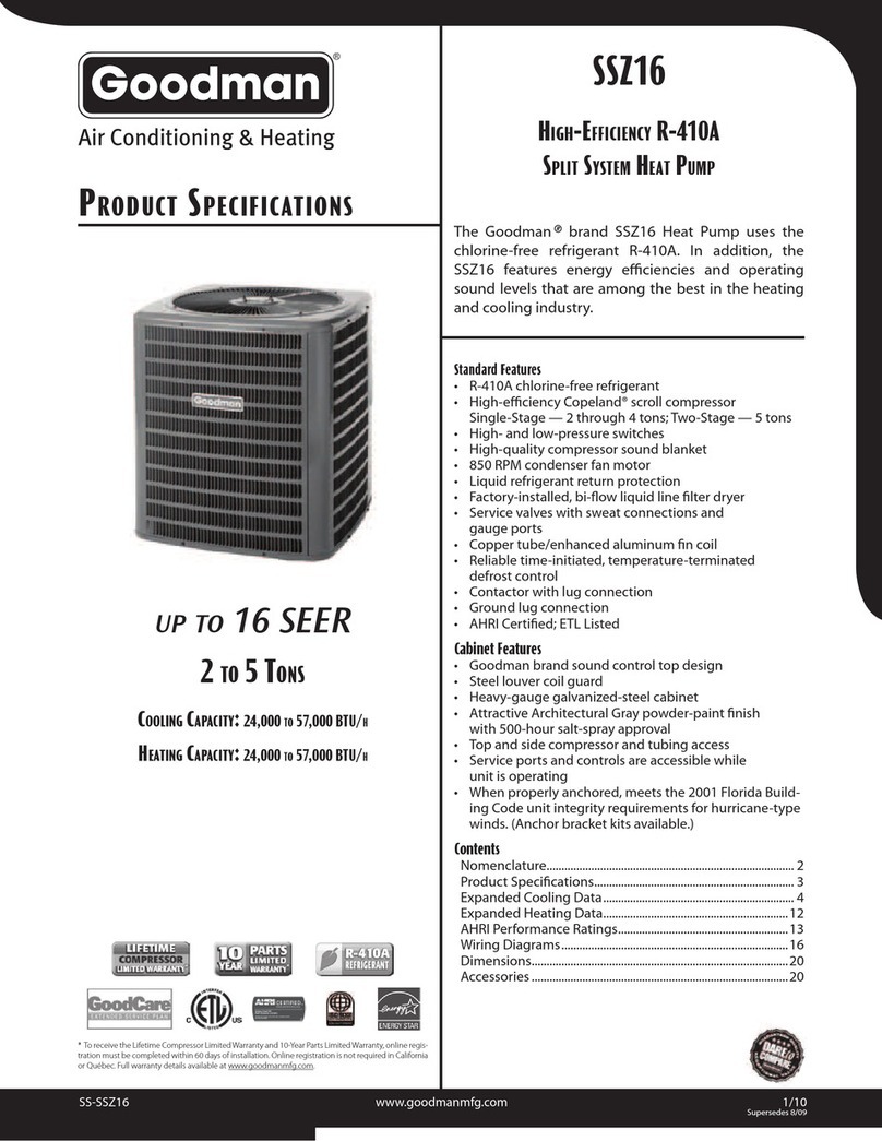 Goodman SSZ16 Installation instructions