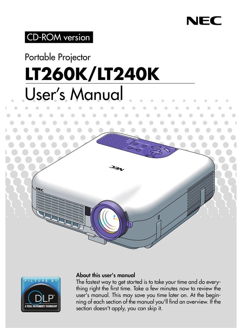 NEC LT260K Series User manual