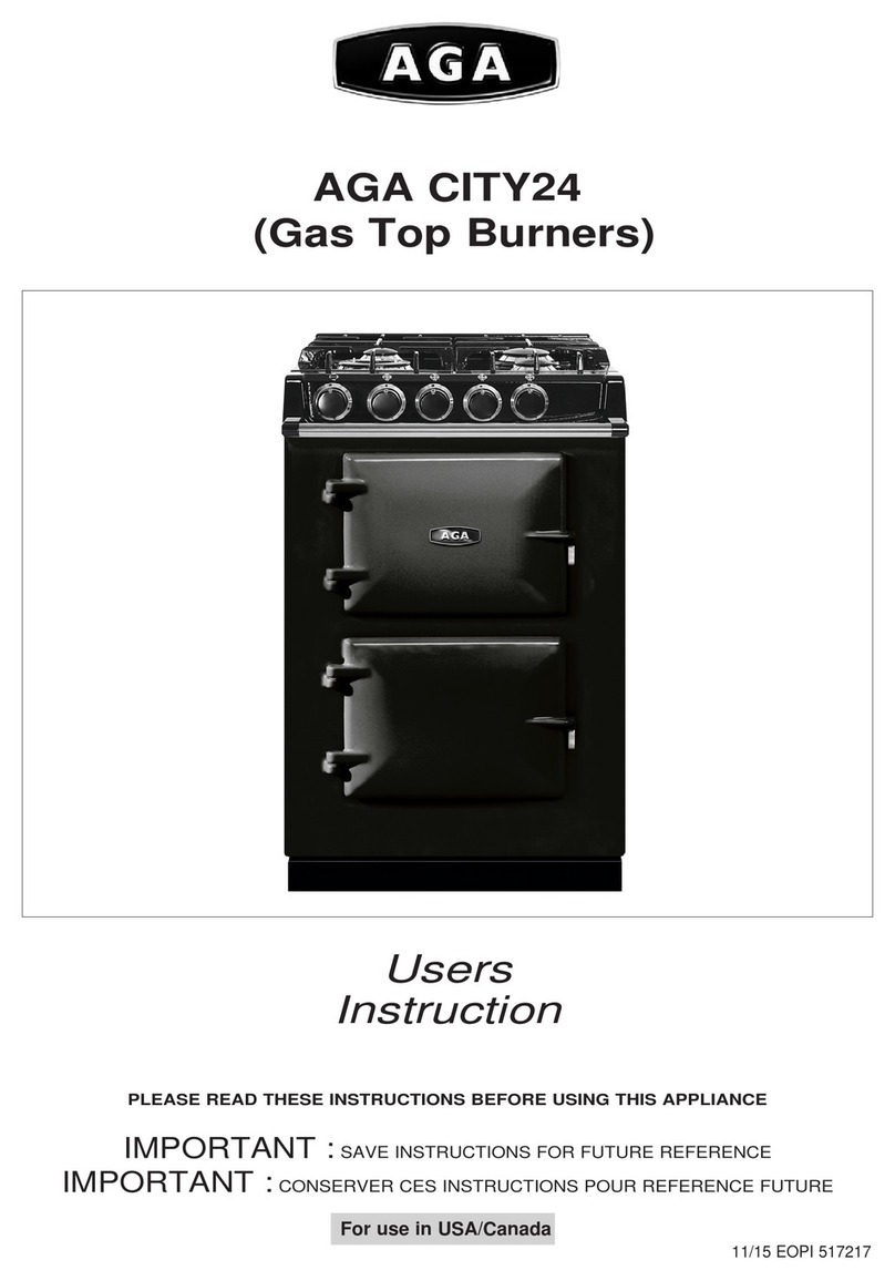 AGA CITY24 Installation instructions
