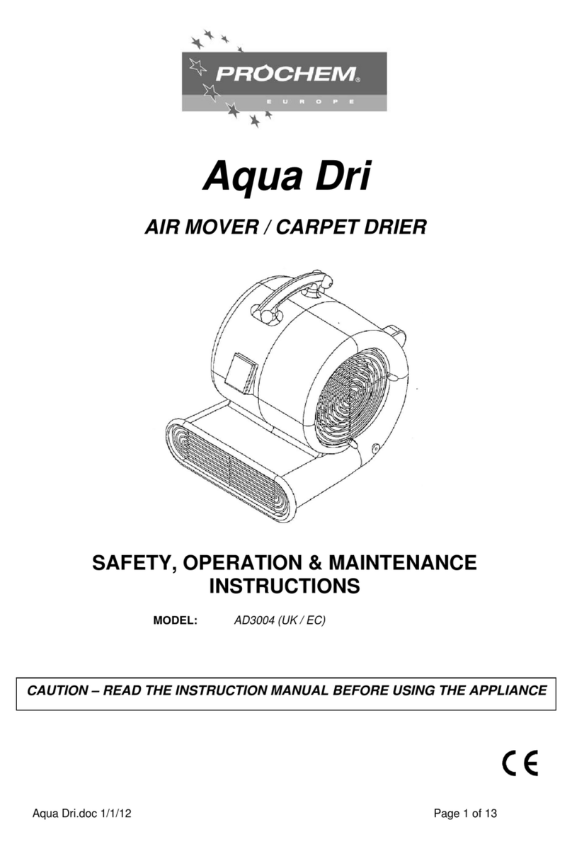 Prochem AQUA DRI AD3004 Guide