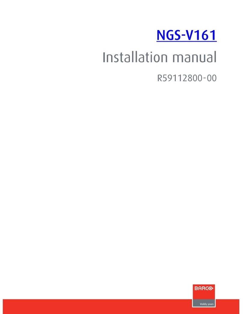 Barco NGS-V161 installation manual
