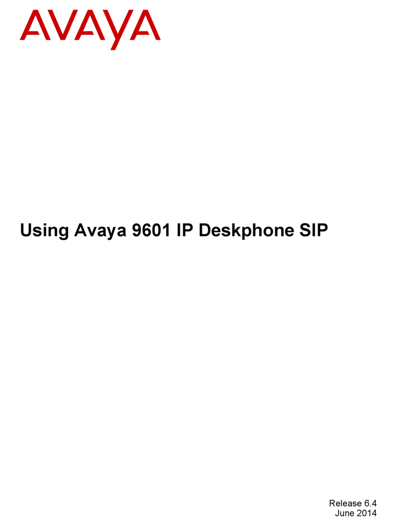 Avaya 9601 Installation and operating instructions