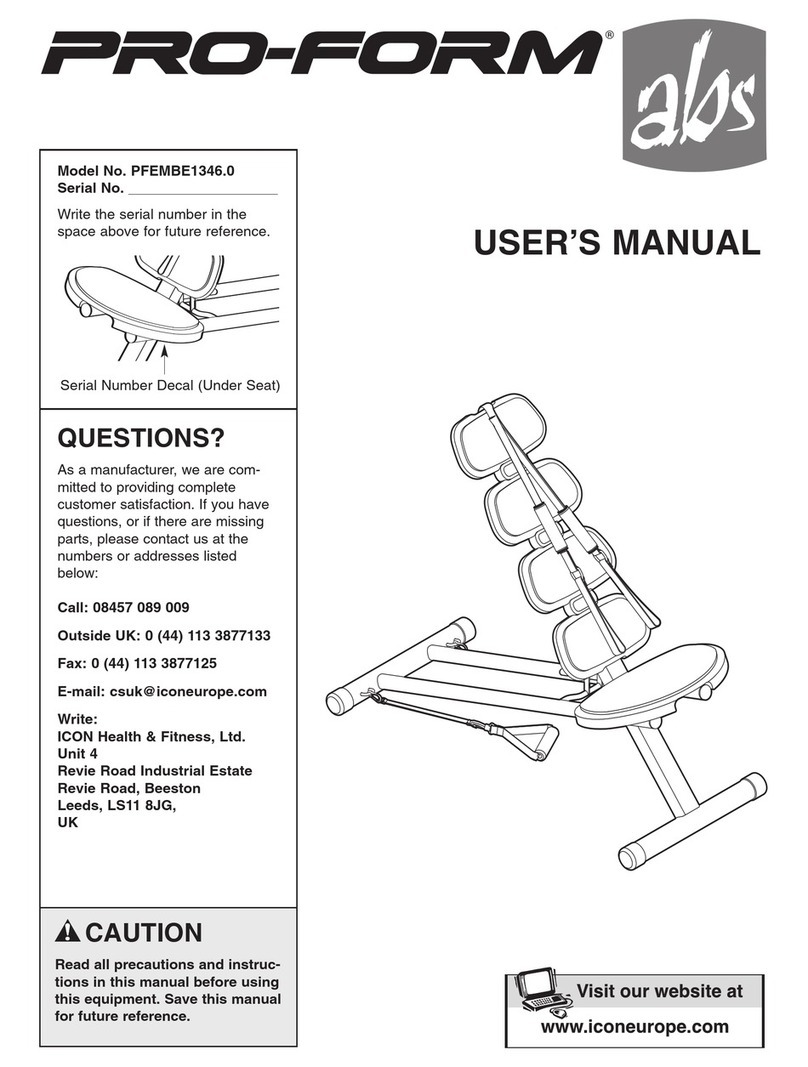 Pro-Form PFEMBE1346.0 User manual