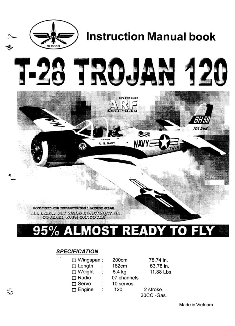 BH Model T-28 TROJAN 120 Instruction manual book