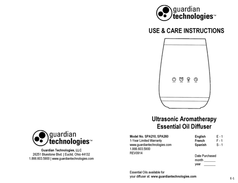 Guardian SPA210 Use & care instructions