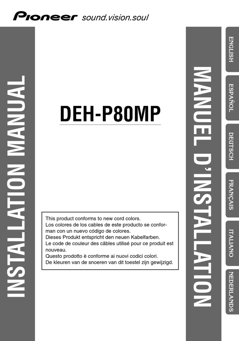 Pioneer DEH-P80MP User manual