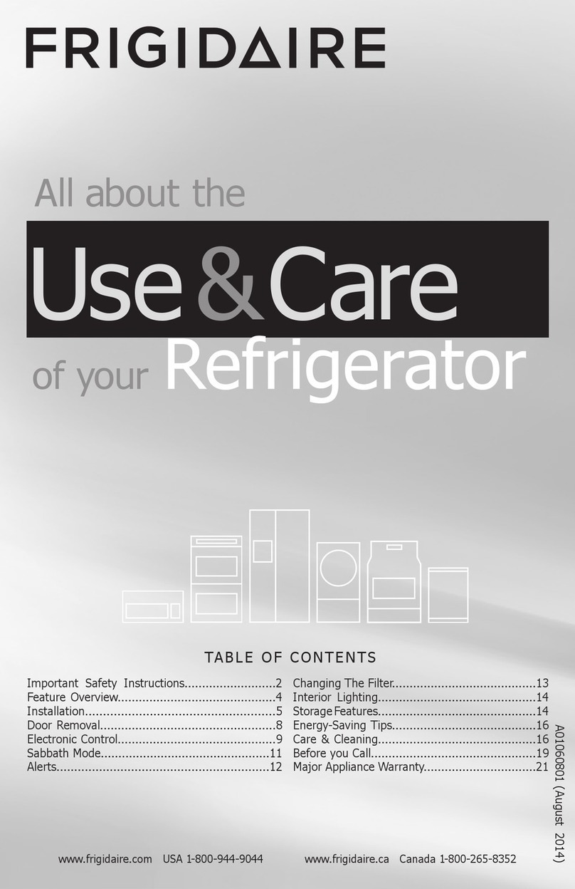 Frigidaire FGRU19F6SS Use and care