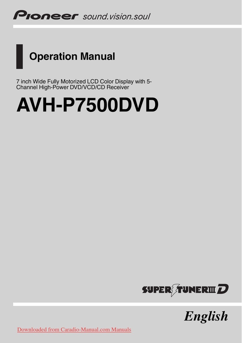 Pioneer AVH-P7500DVD Operation manual