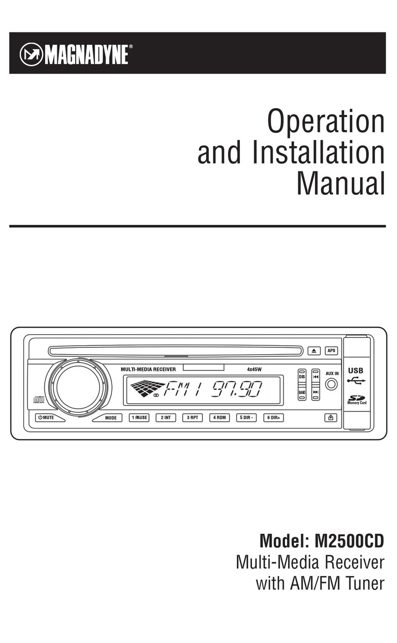Magnadyne M2500CD Operation and installation manual Magnadyne M2500CD Operation and installation manual
