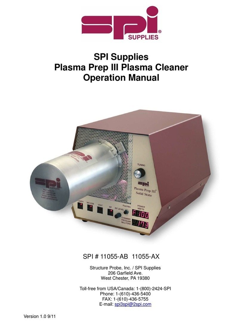 SPI Supplies plasma prep III Operation manual