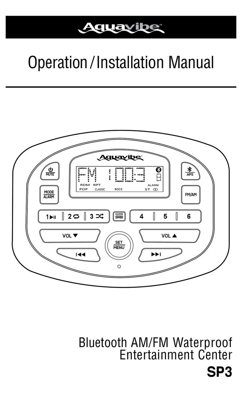 Aquavibe SP3 Operation & installation manual