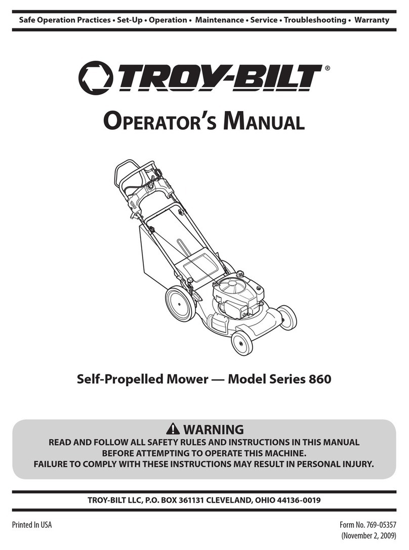Troy-Bilt 860 series Operator's manual