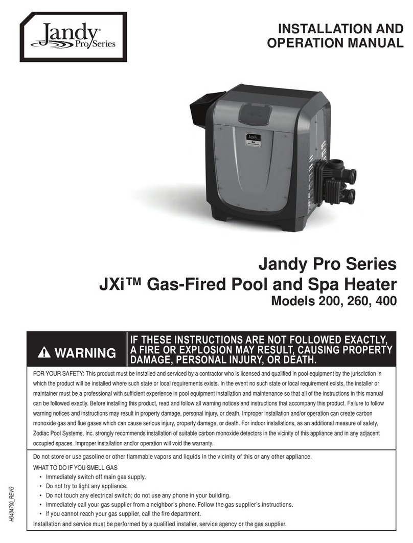 Jandy JXi 200 User manual