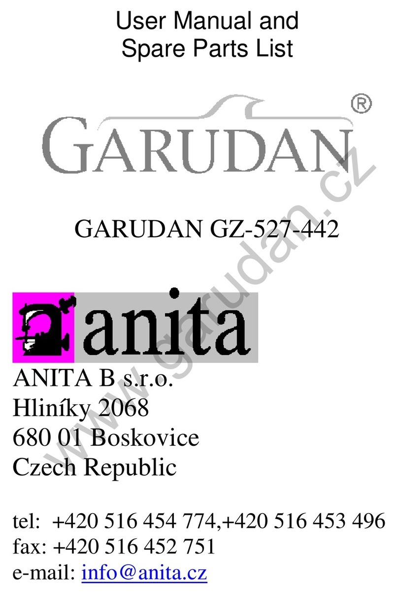 Garudan GZ-527-442 User manual and  spare parts list