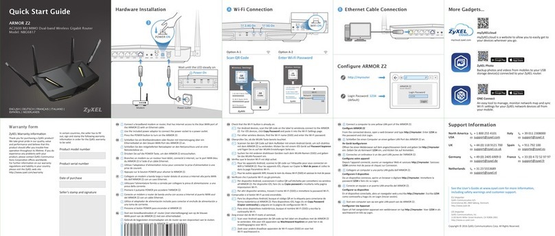 ZyXEL Communications ARMOR Z2 NBG6817 User manual
