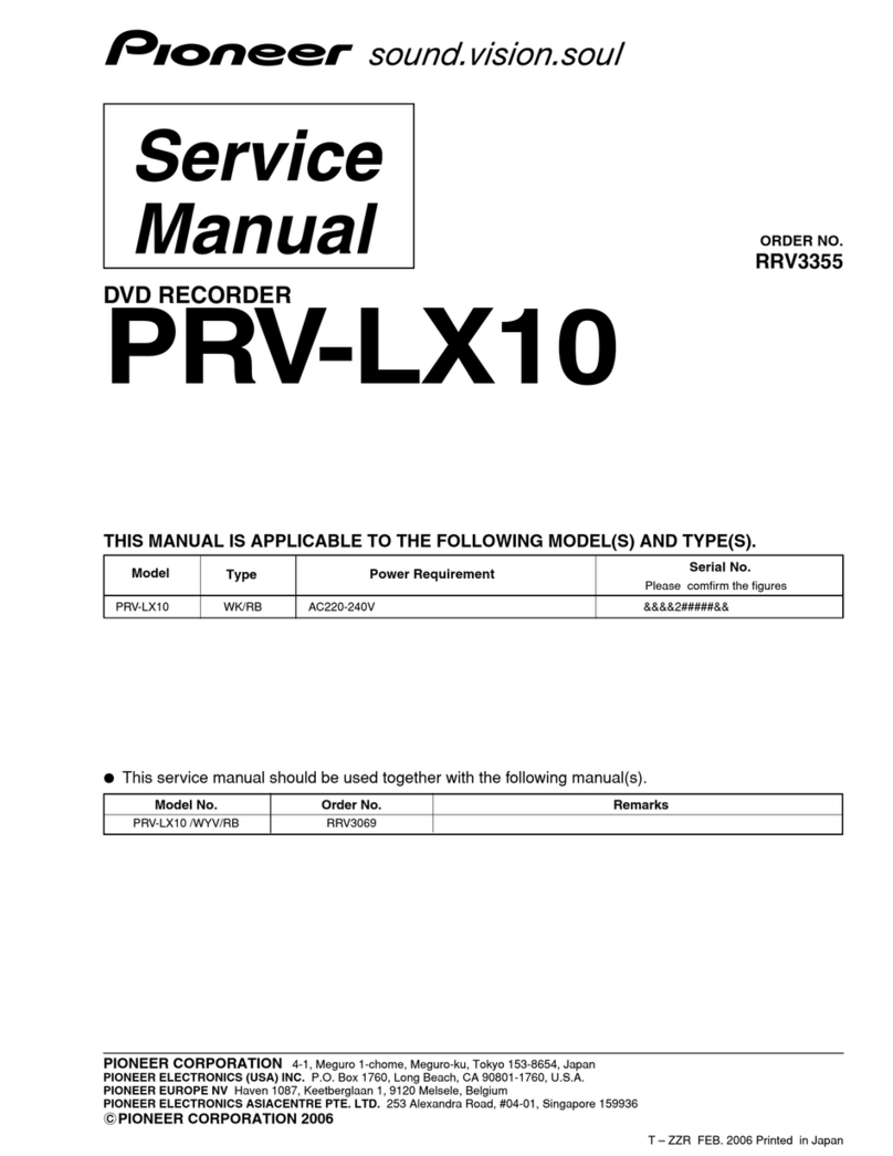 Pioneer PRV-LX10 User manual