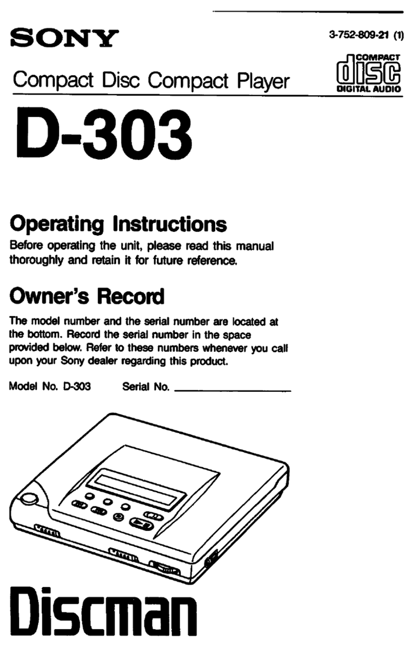 Sony D-303 User manual
