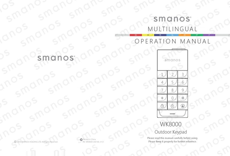 Smanos WK8000 Operation manual