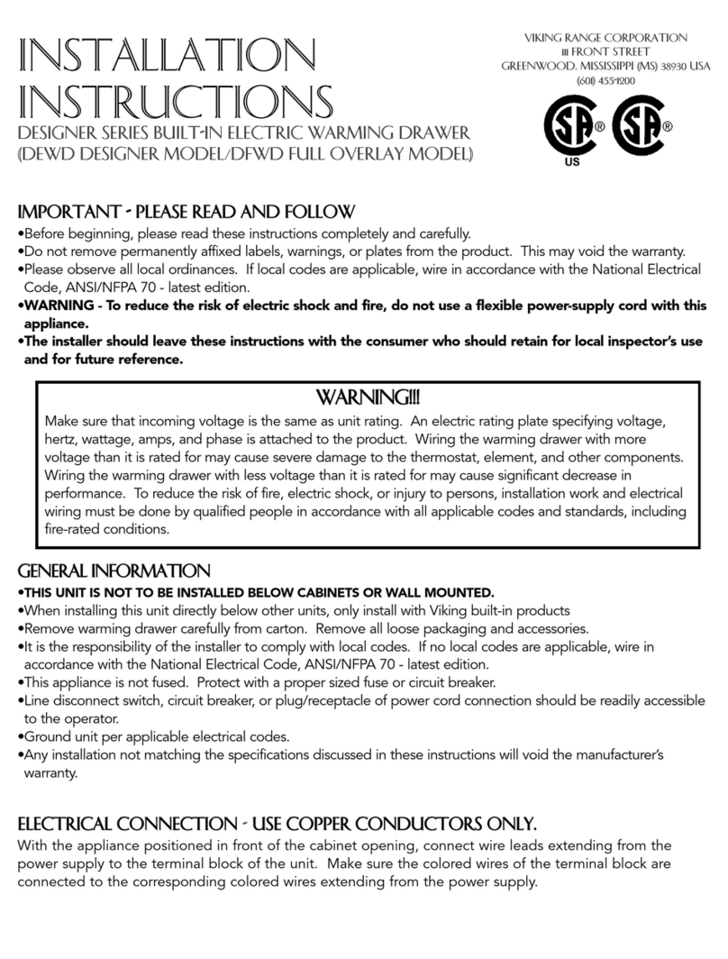 CSA DEWD170 User manual