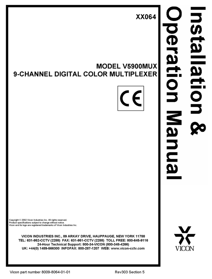 Vicon V5900MUX Installation & operation manual