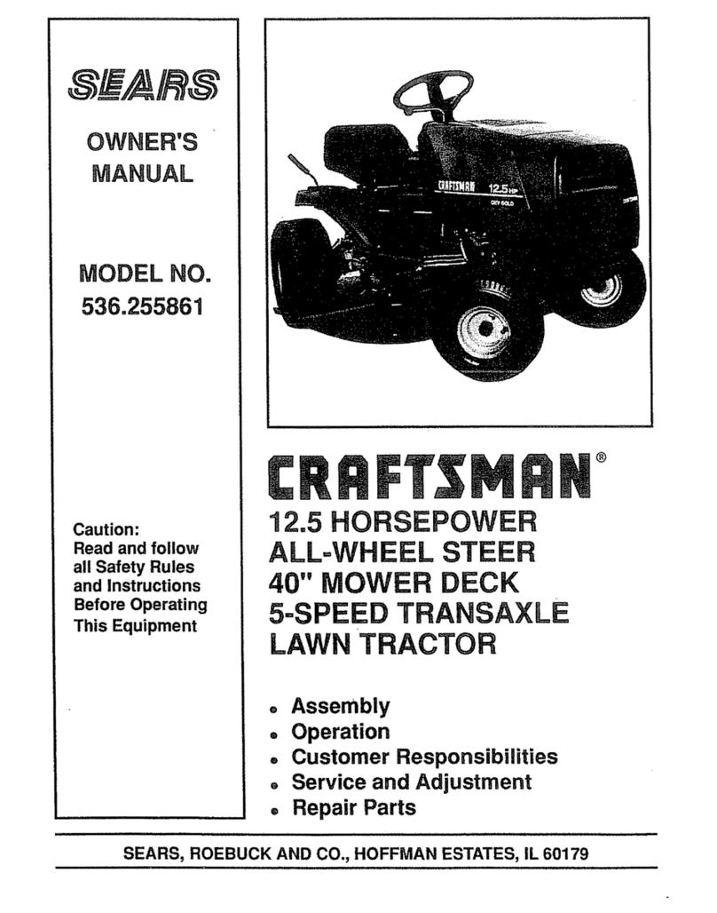 Sears 536.255861 owner's manual