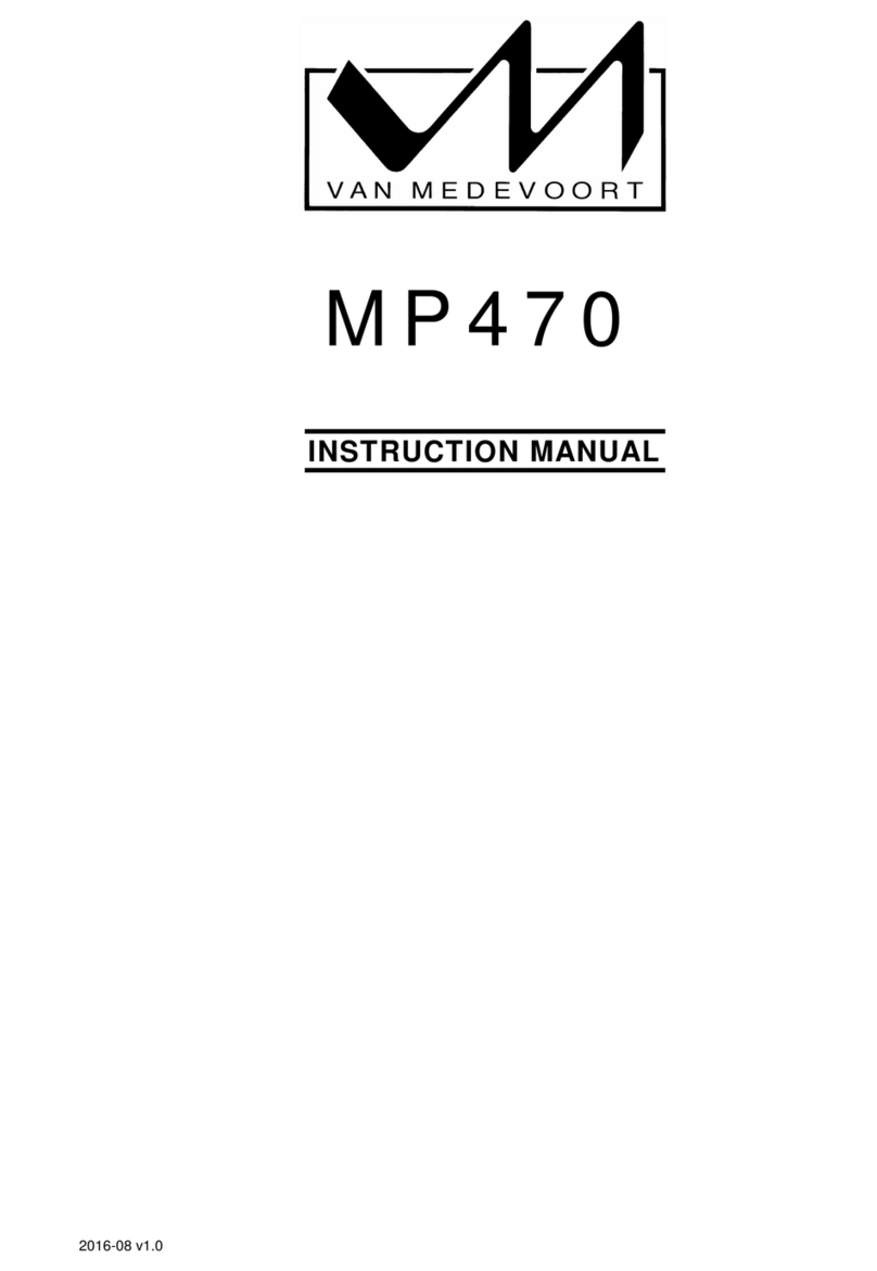 Van Medevoort MP470 instruction manual