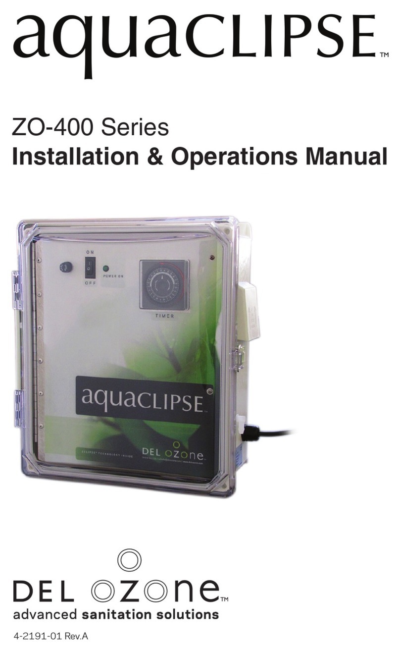 Del ozone aquaclipse ZO-400 Installation & operation manual
