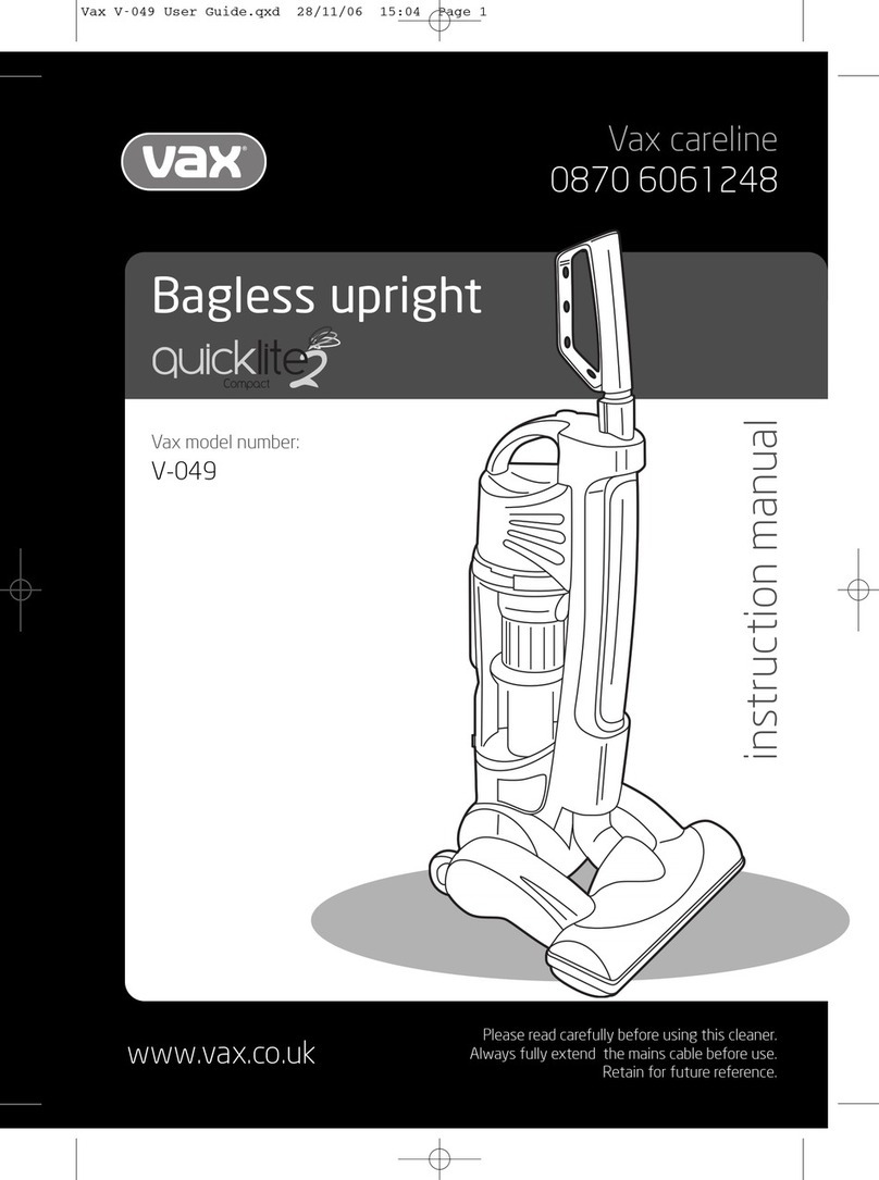 Vax V-049 instruction manual