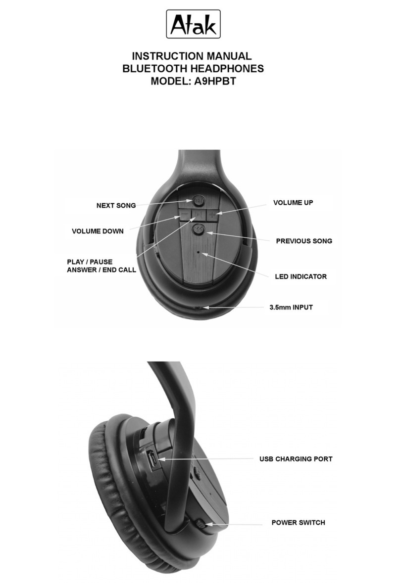 Atak A9HPBT instruction manual