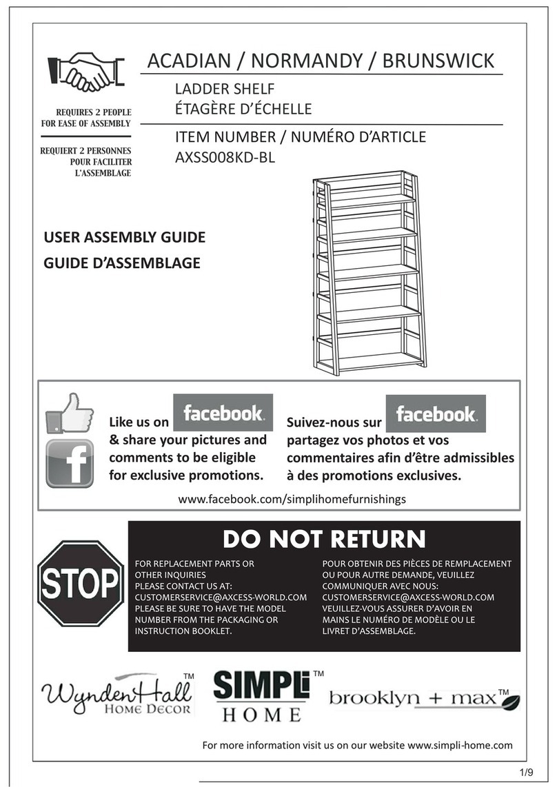 Simpli Home AXSS008KD-BL Assembly guide Simpli Home AXSS008KD-BL Assembly guide