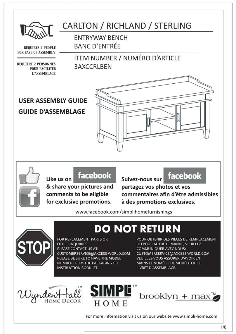 Simpli Home 3AXCCRLBEN User manual