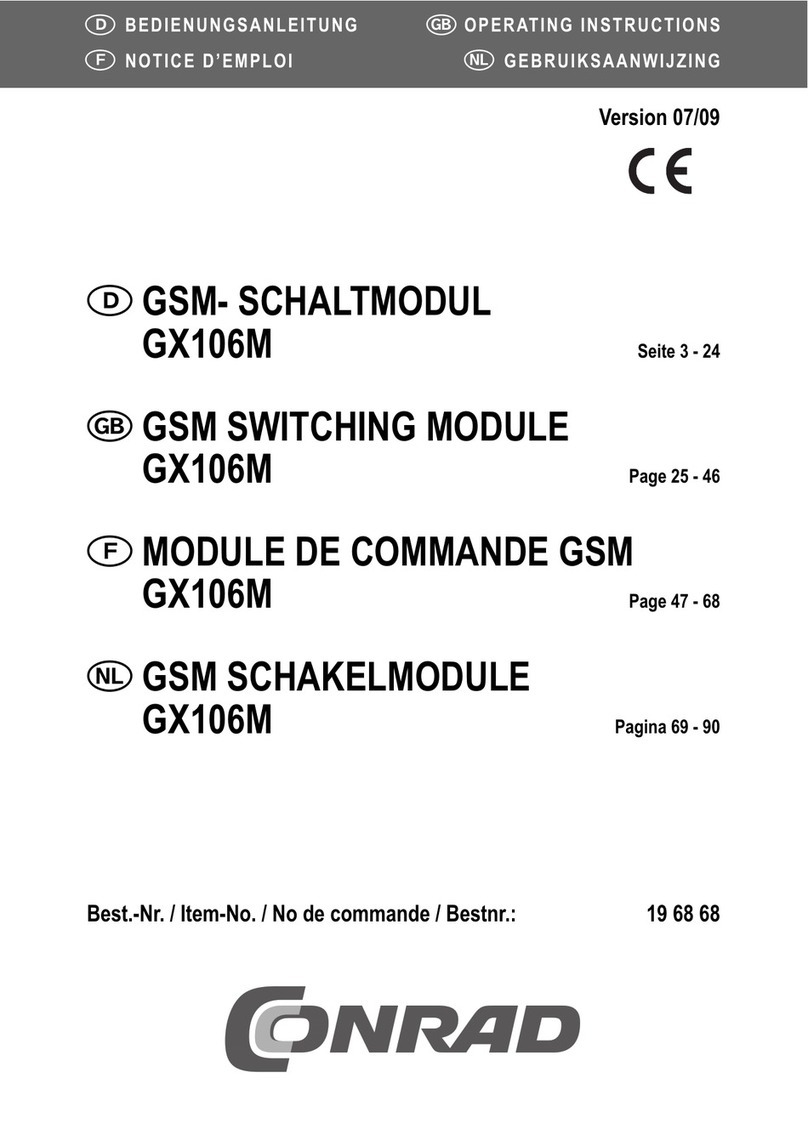 Conrad GX106M User manual Conrad GX106M User manual