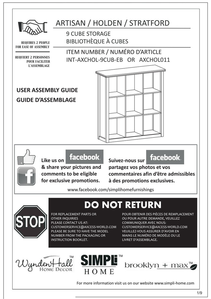 Simpli Home INT-AXCHOL-9CUB-EB User manual Simpli Home INT-AXCHOL-9CUB-EB User manual