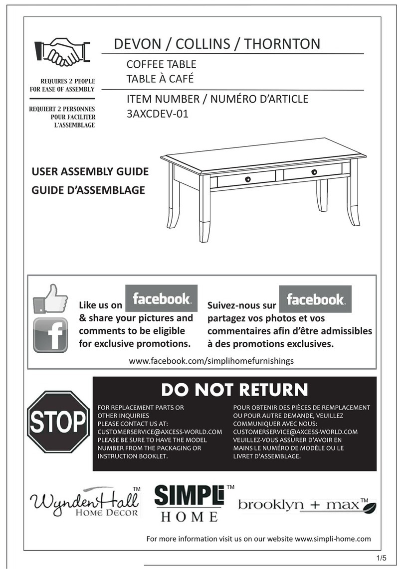 Simpli Home 3AXCDEV-01 User manual Simpli Home 3AXCDEV-01 User manual